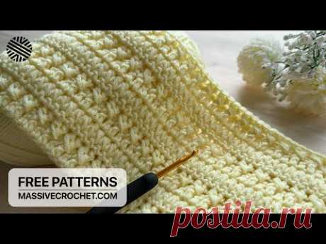 SIMPLE Crochet Pattern for Beginners! 🌟 PEERLESS Crochet Stitch for Blanket, Sweater, Scarf & Bag