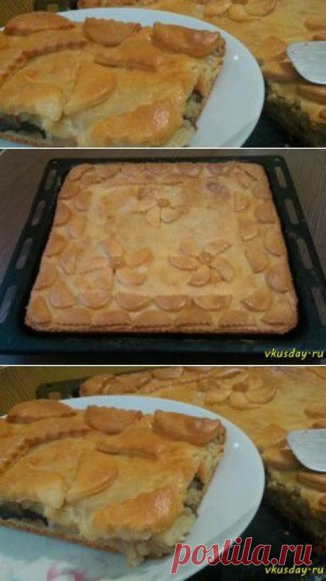 Пирог с грибами и картофелем | Вкусный день