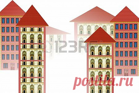 виртуальный город, фон Фотография, картинки, изображения и сток-фотография без роялти. Image 25483708.
