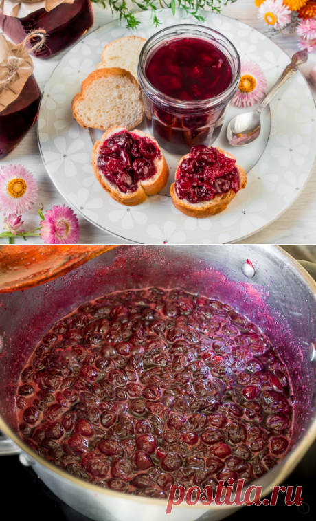 Рецепт маминого вишневого варенья на Вкусном Блоге