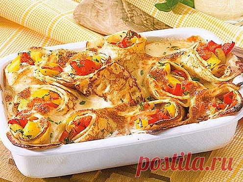 Запеканка из блинов с овощами. Просто пальчики оближешь. | Поварёша | Яндекс Дзен