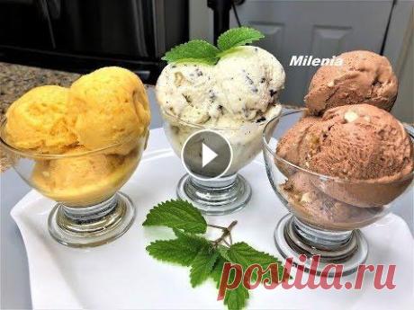 Вкуснейшее  ДОМАШНЕЕ  МОРОЖЕНОЕ  3 рецепта. Больше не покупаем. ОЧЕНЬ ПРОСТО! ДОМАШНЕЕ МОРОЖЕНОЕ 3 рецепта. Мороженое - десерт. Как сделать домашнее мороженое, мороженое пломбир, Шоколадное Мороженое. №1 ванильное 500 мл молоко ...