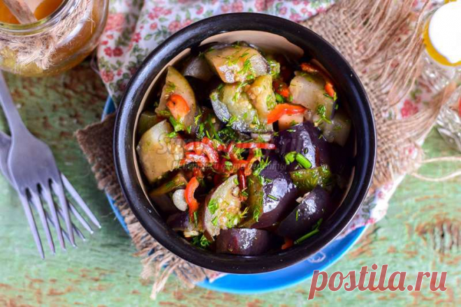 Быстро и вкусно. Баклажаны маринованные на скорую руку. Рецепт с фото пошагово