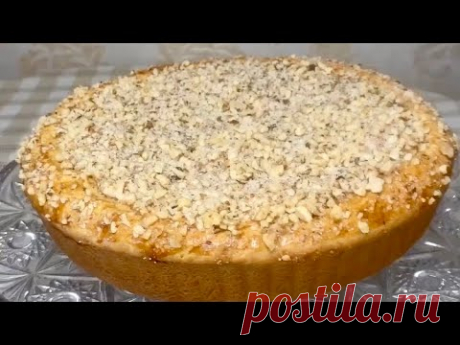 Очень вкусный Пирог с курагой и орехами.