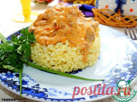 Мясо в соусе с золотым пшеном - кулинарный рецепт