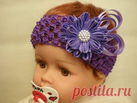 Красивый Цветок Канзаши. Новый Лепесток Своими Руками.Видео./ Flowers Kanzshiashi /Tutorial/ DIY