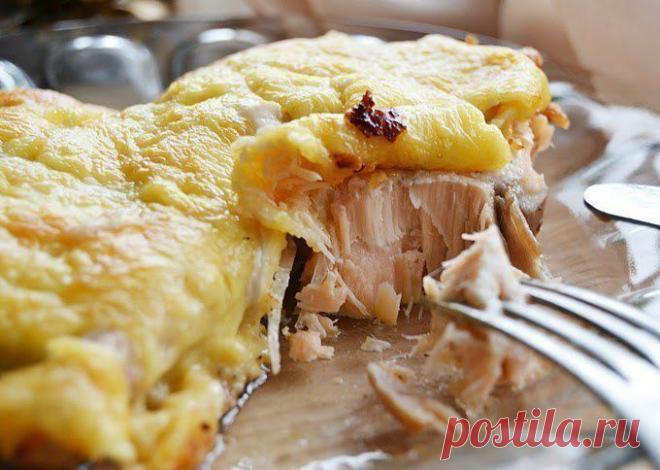 Филе форели или сёмги приготовленное в духовке под сыром – кулинарный рецепт