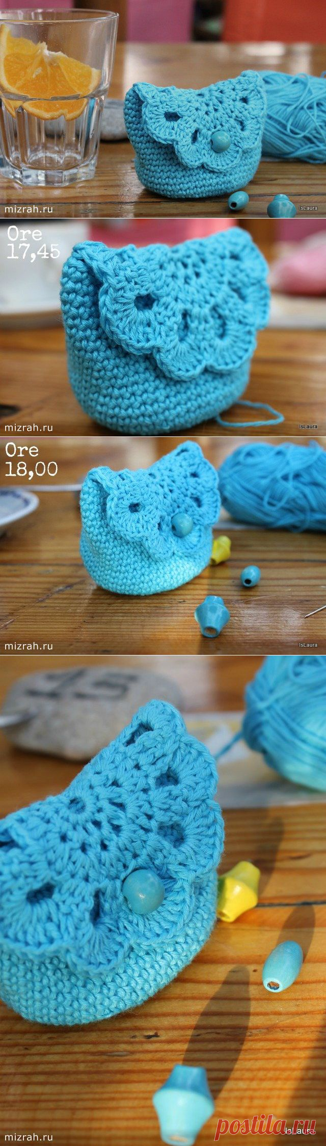 милый кошелек крючком