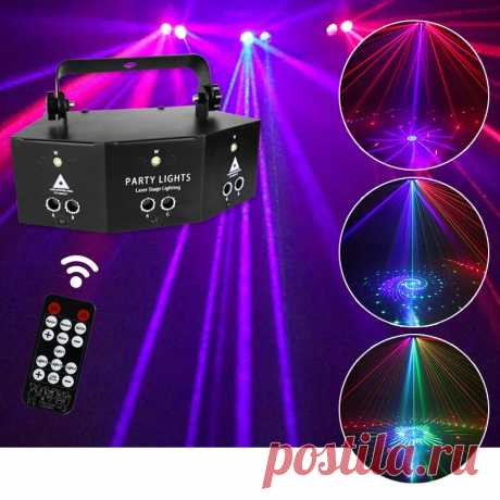 Laser led light remote 9-eye rgb dmx projector strobes dj ktv disco stage light Sale - Banggood.com