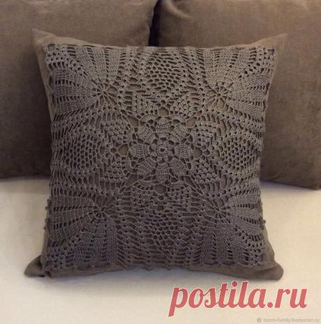 ​Схема вязания красивых интерьерных подушек