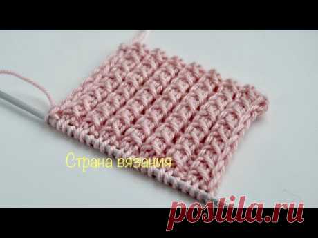 Узоры спицами. Оригинальная резинка 2х1. Knitting patterns. Original elastic band 2x1.