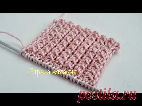 Узоры спицами. Оригинальная резинка 2х1. Knitting patterns. Original elastic band 2x1.