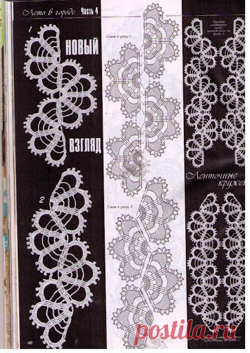 Ленточное кружево (схемы)