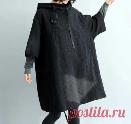 Women Hooded dress Oversize cloak Dress Maternity Clothing | Etsy