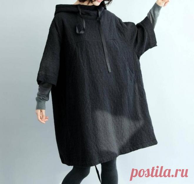 Women Hooded dress Oversize cloak Dress Maternity Clothing | Etsy