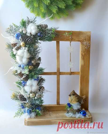 Новогоднее панно "В ожидании Рождества" - оригинальный предмет праздничного интерьера
Автор: Любовь Федорова