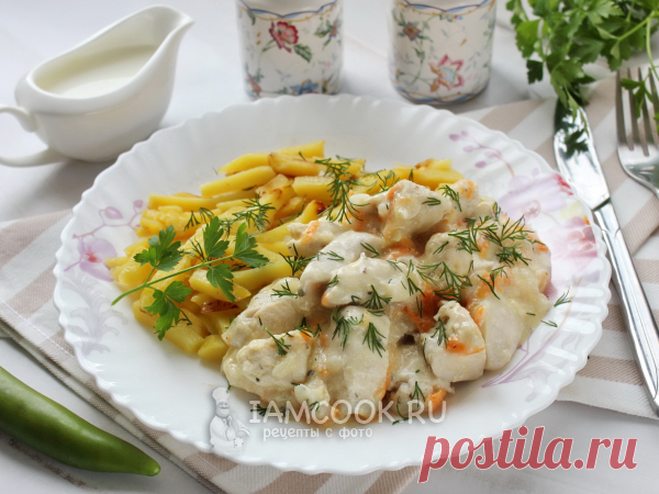 Куриное филе в сливках в мультиварке — рецепт с фото В мультиварке куриное филе в сливочном соусе получается нежным и сочным. Именно сливочный соус придает эти качества филе куриной грудки. А морковь с луком отлично дополняют сливочный вкус. Готовится блюдо очень просто и быстро в мультиварке. Подавайте с картофелем, кашей, макаронами.

Так можно приготовить не только куриную грудку, филе бедер тоже хорошо подойдет.