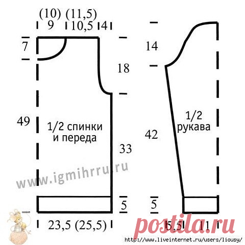 Универсальные выкройки для вязания жакетов и пуловеров. 
Частенько бывает, что хочется что-то связать и узор выбран, но из-за отсутствия выкройки вязание вызывает затруднение... Предлагаю универсальные выкройки жакетов и пуловеров для различных размеров. Размеры российские. Приятного всем рукоделия! 
Жакет 
Размер 34-36 (38-40) 42-44 (46-48) 50-52

Сохраняйте в свои копилочки нажав 