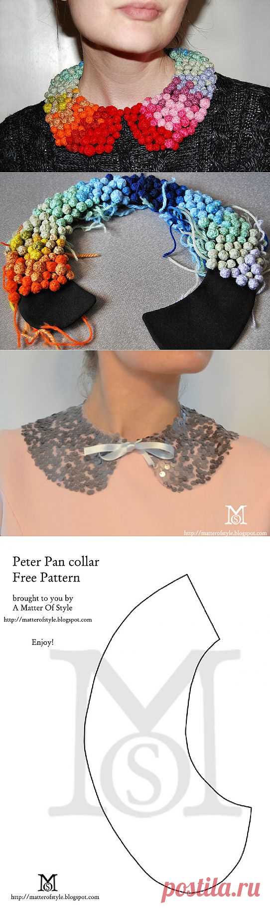 Оригинальный накладной воротничок для декора одежды своими руками..