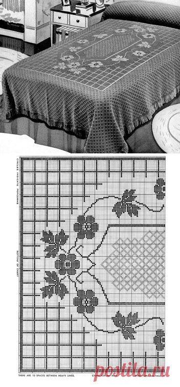 Лавлейс Покрывало Pattern | Узоры Вязания Крючком