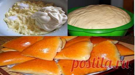 Универсальное тесто на майонезе. Подходит для любой выпечки!
Выпечка из майонезного теста долго не черствеет. Годится для любой начинки.

Ингредиенты:
- 150 гр майонеза
- 0,5 чайной ложки соли
- 3 чайных ложки сахара
- 25 гр дрожжей
- около 4 стаканов муки
- 1 стакан воды 

Дрожжи развести в воде, добавить майонез, соль, сахар
Всыпать муку постепенно, чтобы получилось мягкое, элластичное тесто.

Яйца и масло в этом тесте не нужны, в майонезе это итак есть.
Накрыть тесто са...