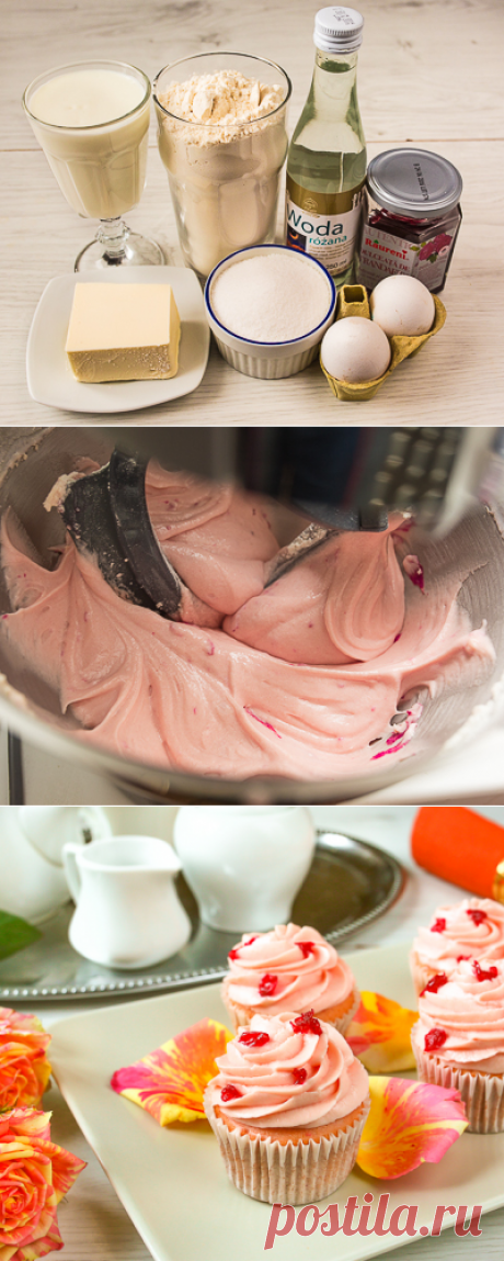 Розовые капкейки