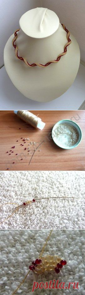 (+1) - Ожерелье из бисера. МК Marty2002 | СДЕЛАЙ САМ!