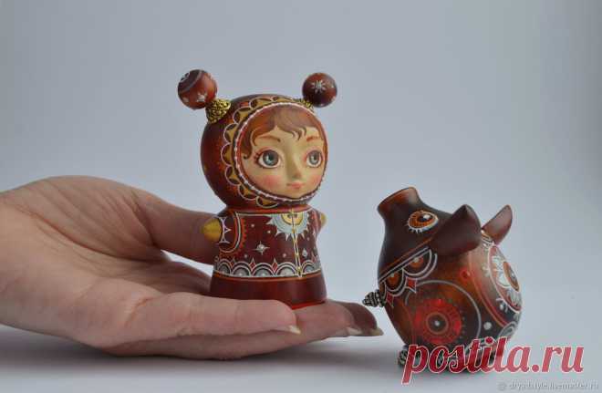 Потрясающие, шикарные, уникальные куклы ручной работы из дерева.