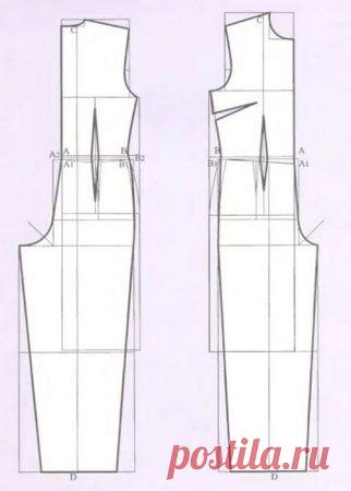 Выкройка джинсового комбинезона