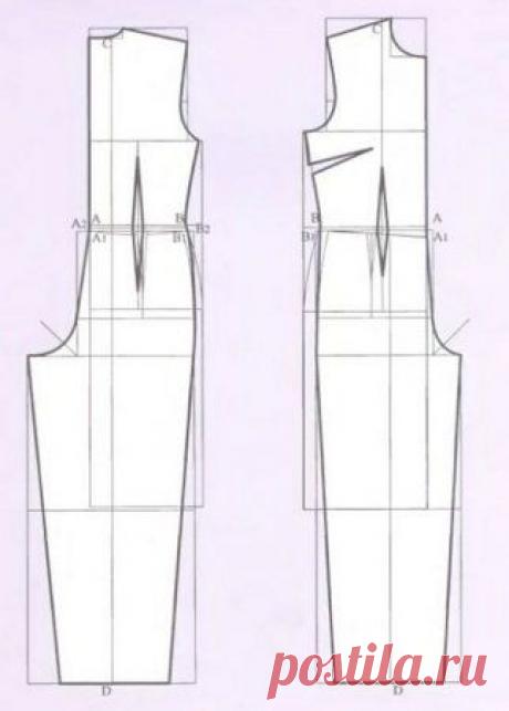 Выкройка джинсового комбинезона