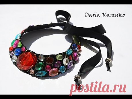 DIY Модное колье за полчаса.  Мастер класс
