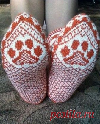 Носки жаккардовым узором