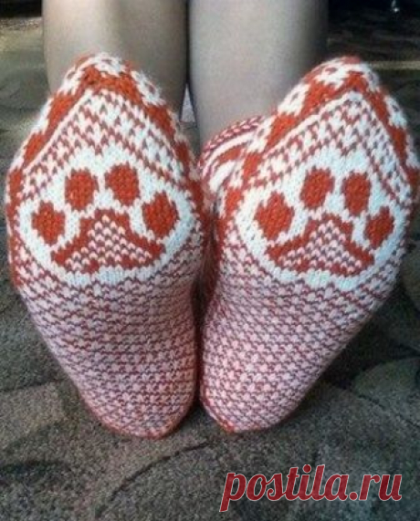 Носки жаккардовым узором