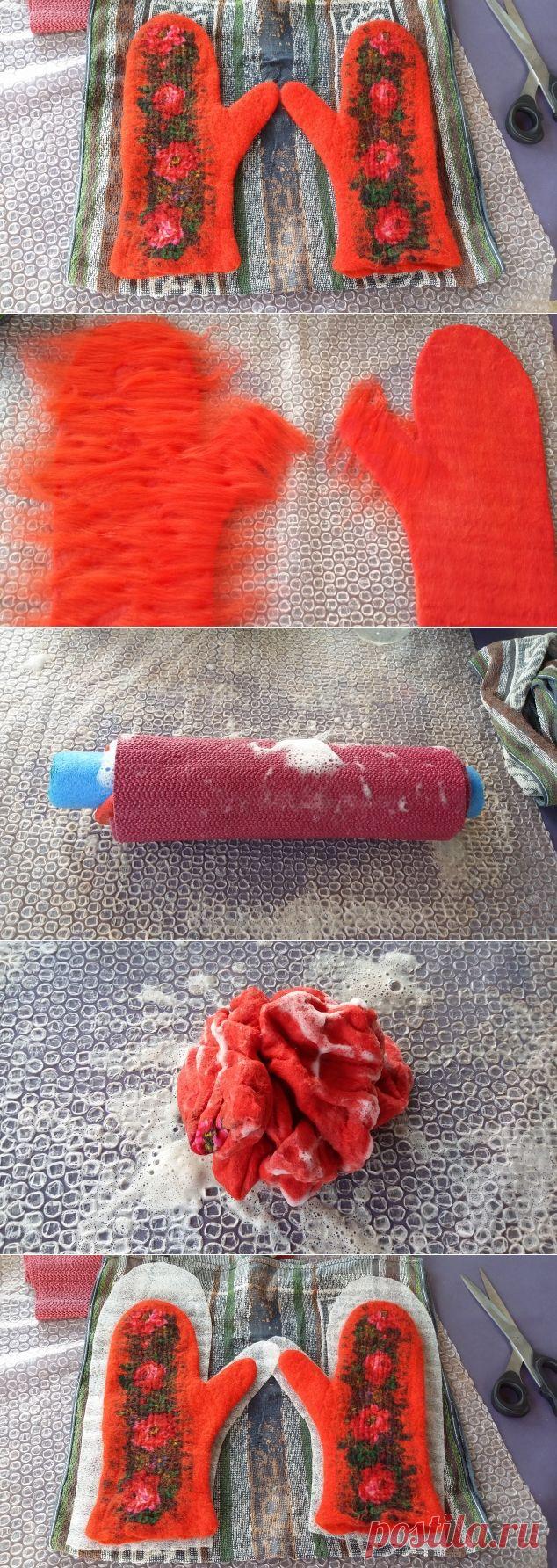 валяем варежки.продолжение / Валяние / Мастер классы по валянию из шерсти