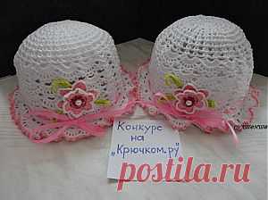 Панамки для двойняшек на конкурс "Летние головные уборы для детей" | Вязание крючком, схемы вязания, бесплатное вязание крючком