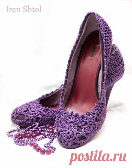 Iren Shtol's Hand-Made: МК по обвязыванию туфель