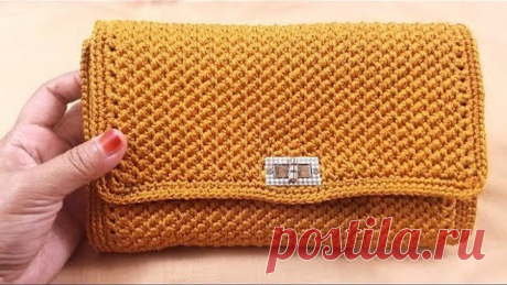 #crochet #tutorial tas rajut Crochet tutorial tas rajut pesta motif alternating spike stitch