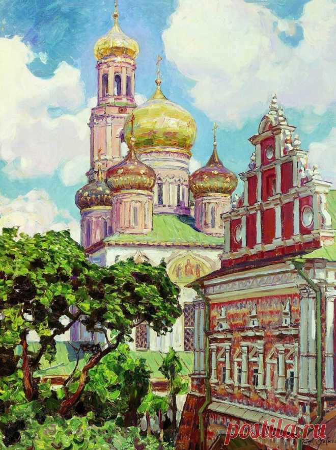 Аполлинарий  Михайлович Васнецов 
"Симонов монастырь. Облака и золотые купола", 1927 г.