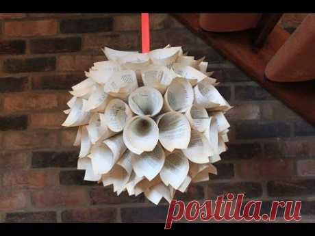How to make Christmas decorations - beautiful paper hanging decor