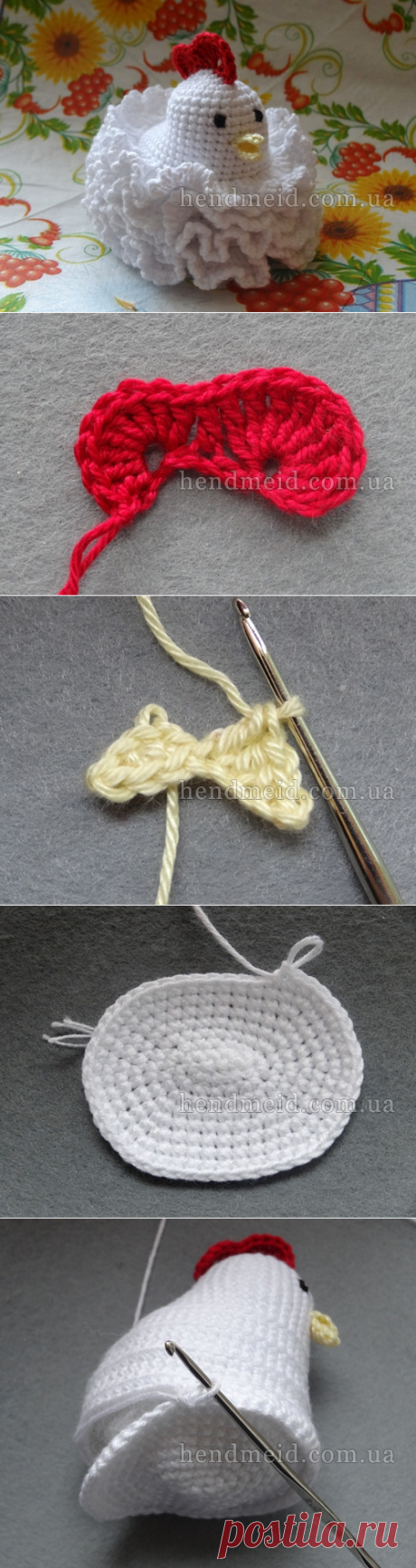 Пасхальная курочка вязаная крючком