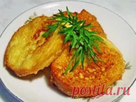 Гренки из батона с яйцом и молоком.