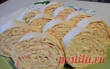 Самые вкусные рецепты: Рулетики с крабами