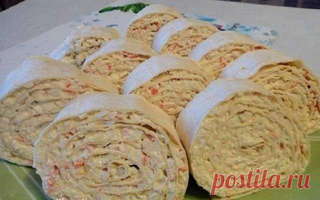 Самые вкусные рецепты: Рулетики с крабами