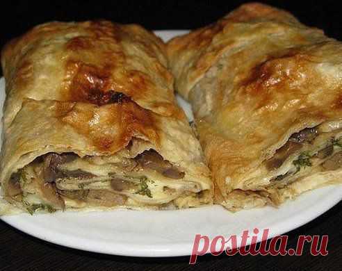 Грибной рулет из лаваша,  Безумно вкуснo!! Быстро, легко и ОЧЕНЬ вкусно! Рецепт совсем простой. !! Более подробно о рецепте можете узнать по ссылке └─► ok.ru/funnyroom/topic/62745013980151
Рекомендуем посмотреть!!! Приятного аппетитa

Дорогие кулинары! Чтобы не потерять рецепт, жмите "Класс!", а потом "поделиться". Рецепт будет на вашей стене В Одноклассники. Всё ОК!