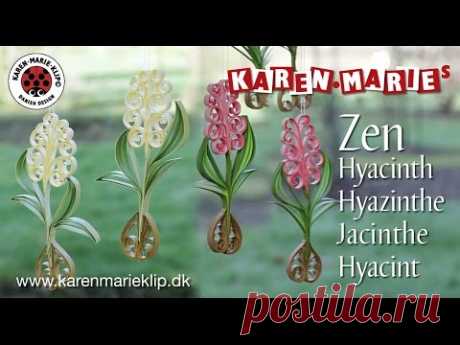 Zen Quilling Hyacinth / Hyazinthe / Jacinthe / Hyacint - Karen Marie Klip & Papir