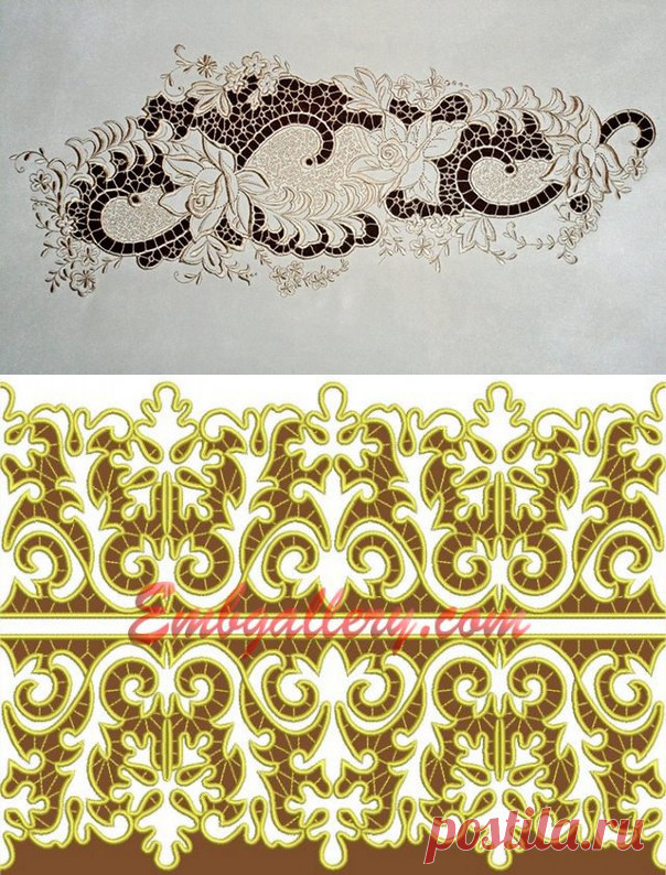 Дизайны машинной вышивки ришелье