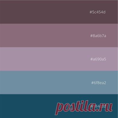Приглушенные оттенки фиолетового и синего?
Палитра из путешествий. Идеальное сочетание вдохновения и новых идей в дизайне, творчестве и искусстве.
#цветоваяпалитра #палитрапутешествий #кодцвета #вдохновениецветом #colorcode #travelpalette #colorpalette