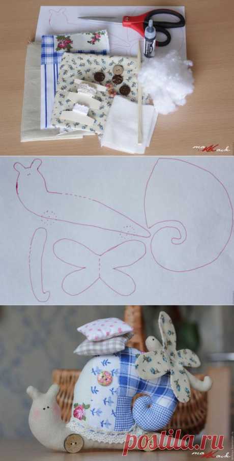 Фото мастер-класс: Улитка со стрекозой в стиле Тильда - Шьем легко и красиво