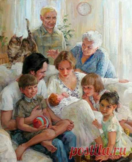 А главное, чтоб мы любили
Родных и близких, чтоб ловили
Их каждый взгляд и каждый вздох.
Не смена всяческих эпох
Важна, а то, как руку гладим
Родную, как с родными ладим.

Лариса Миллер