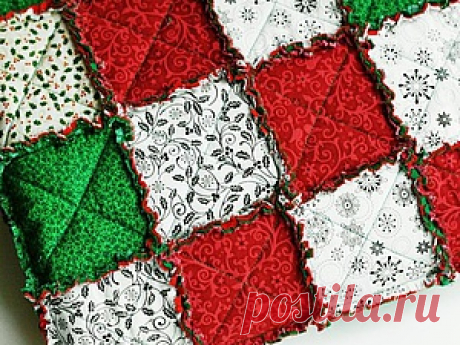 Создаем лоскутный плед «Новогодний» в технике rag quilt - Ярмарка Мастеров - ручная работа, handmade